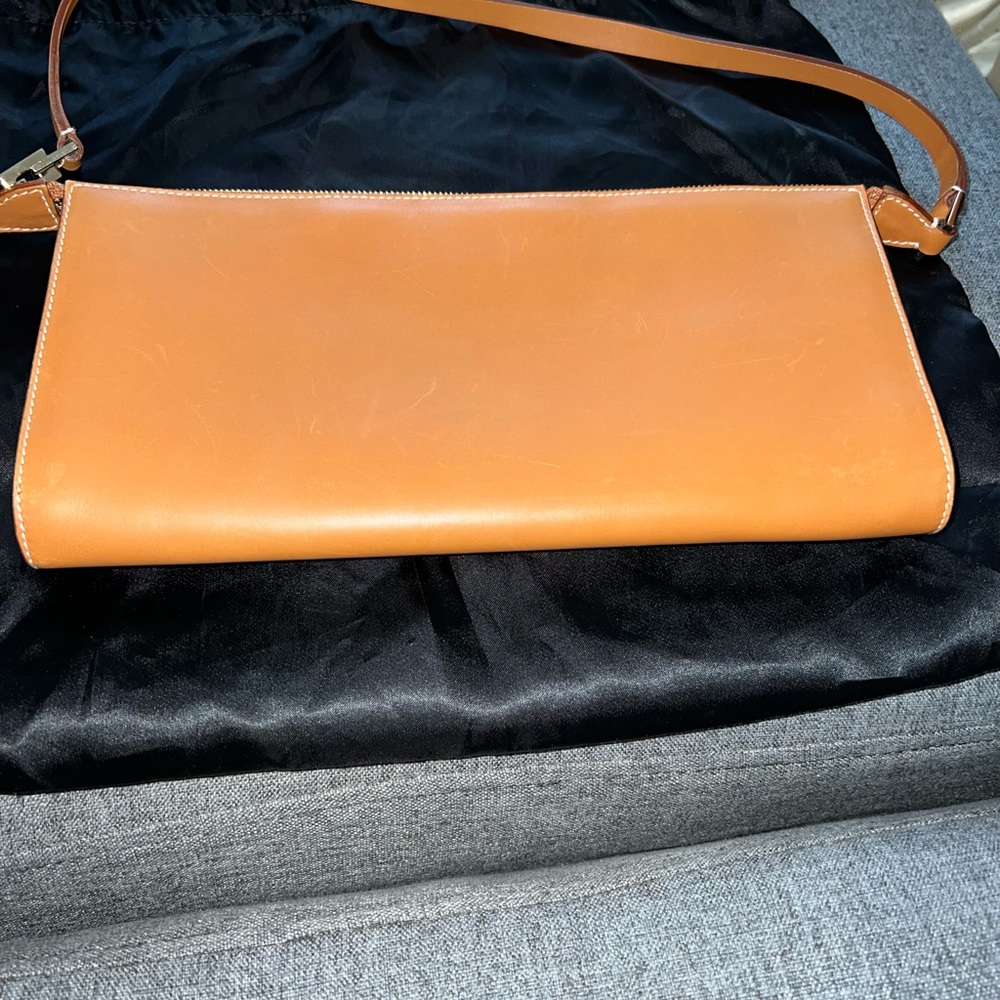 NWOT Salvatore Ferragamo Cognac Short Strap Classic Leather Shoulder Bag